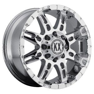 17 inch KX offroad CP34 chrome wheels rims 6x5.5 6x139.7 +10 slx