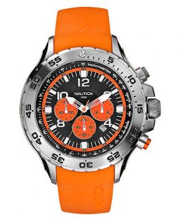 Nautica Watch, Mens Orange Polyurethane Strap N14538G   All Watches
