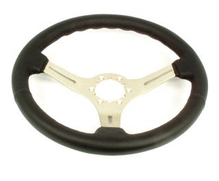 Corvette Steering Wheel Black Leather Steering Brushed 3 Spoke