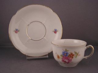 Gareis Kuhnl Germany US Zone Floral Demi Cups Saucers