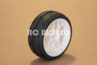 RC 1 10 Car Tires Wheels Rims Package Semi Slick Kyosho Tamiya HPI