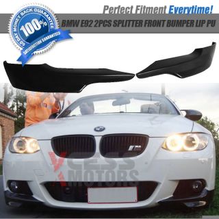 07 10 BMW E92 328 335 Mtec M Sport 2pc Front Bumper Lip Carbon Fiber