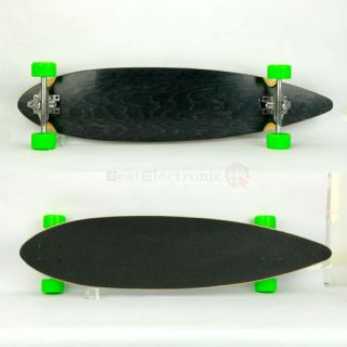 Black Complete Longboard Pintail Skateboard 43 x 9