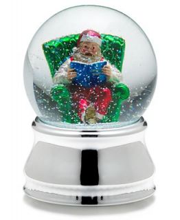 Towle Snow Globe, Musical Santa Reading