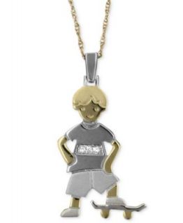 14k Gold Diamond Accent Cheerleader Pendant   Necklaces   Jewelry