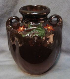 Antique Weller Art Pottery Floretta Vase Nouveau Organic Handles