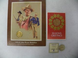 Commemorative Medals John Wayne Civil War Franklin Mint A219