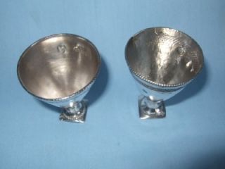 Antique Ottoman Solid Silver Zarfs with Makers Marks