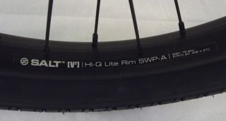 New Salt BMX Wheel Set Rims Wheels 9 Tooth Black Anodized Salt Captor