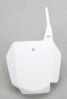 UFO Plastics Front Number Plate White for Suzuki RM85 02 12