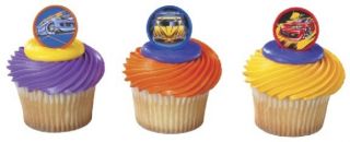 Hot Wheels Cupcake Toppers Birthday Cake Supply Rings