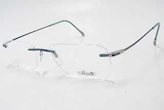 Silhouette Eyeglasses Titan x Chassis 7554 6054 Soft Teal Optical