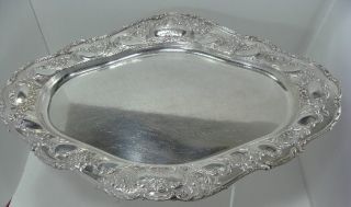 FABULOUS Gorham CHANTILLY GRANDE Sterling Silver 22 SHAPED, OVAL TRAY