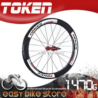 T50 Token Carbon Tubular Road Racing Wheelset Red TK197 Hub Shimano