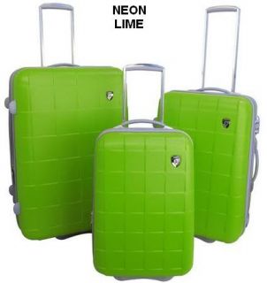 Heys Cubis Expandable TSA Luggage Set Neon Lime Green