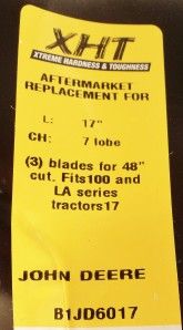 Pack Lawn Mower Blades 48 John Deere GY20852 GX21784 XHT There Is A
