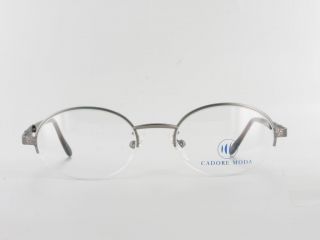 New Cadore Moda Eyeglasses Silver Round Semi Rimless Optical Eyeglass