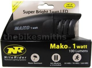 NiteRider Mako 1 Watt 5042 LED Bike Head Light Front Bicycle Handlebar