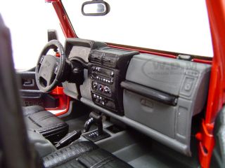Jeep Wrangler Rubicon Red 1 18 Scale Diecast Model