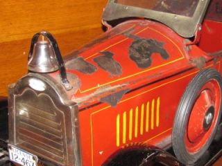 American National Packard Fire Chief Car 1926 Pressed Steel Pull Toy