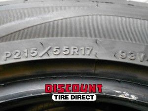 Used 215 55 17 Dunlop SP Sport Signature Tires 55R R17