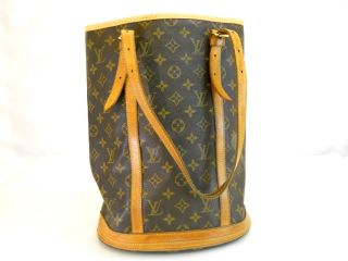 Vuitton Monogram M42236 Bucket GM Shoulder Bag Authentic 219