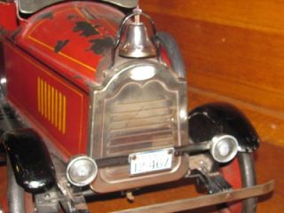 American National Packard Fire Chief Car 1926 Pressed Steel Pull Toy