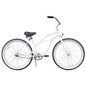 New 24 Beach Cruiser Bicycle Bike for Lady White