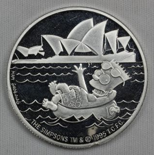 1995 The Simpsons™ 1 oz 999 Silver Limited Edition Collectors Coin