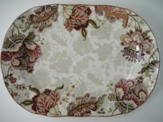 222 Fifth Gabrielle Paisley Oval Serving Platter