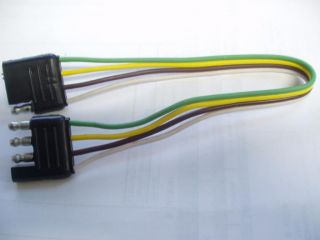 12 4 Flat Trailer Extension Male Female Plug Wire Cord