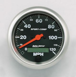 Auto Meter 3987 Speedometer, Sport Comp, 0 120 mph, 3 3/8 in., Analog