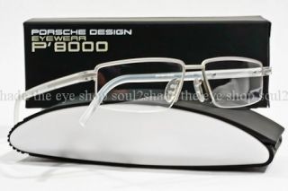 Porsche Design P8126 Eyeglass Frame Matte Clear Silver