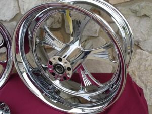 WE HAVE MANY STYLES OF CUSTOM WHEELS TO FIT HARLEYS AND CHOPPERS