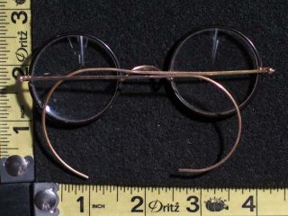 Gold Filled Eye Glasses Eyeglasses Spectacles with Black Rims