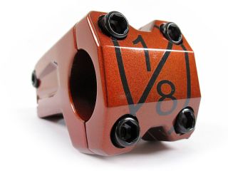 Eighthinch Fixed Gear Freestyle BMX Stem 25 4 50mm Root Beer Downhill