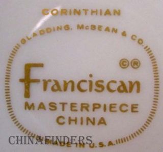 Franciscan China Corinthian pttrn Cup Saucer Set