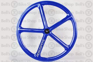 Aerospoke Track Front Wheel Blue Non Machined Fixed
