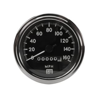 New Stewart Warner 3 3 8 Deluxe Mechanical Speedometer Speedo Black w