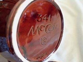 Vintage McCoy Brown Drip Small Bean Pot 341 Pottery
