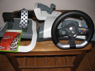 Microsoft Xbox 360 Wireless Racing Wheel w Force Feedback and Racing