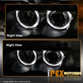 99 01 BMW E46 Sedan Wagon Angel Eye Halo Projector Head Light Corner