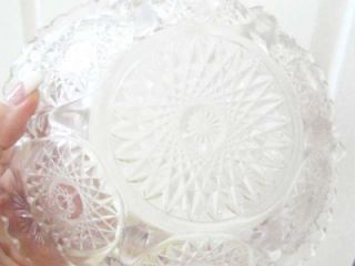 PA EAPG Pressed Glass Bowl Buttressed Sunburst Pattern No 321