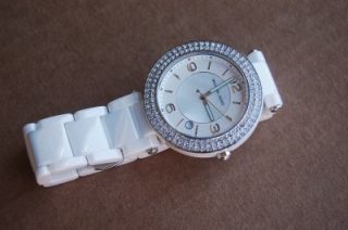 Kors Womans White Ceramic Crystals Watch MK5308 $395 00