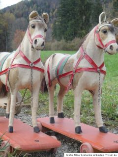 Antique Horse Team w 2 Antique Horses Antique Wooden Cart Coach