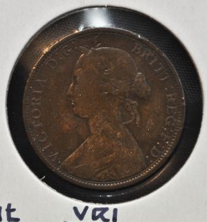 1862 Nova Scotia One Cent F 12 Rim Nics