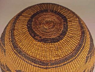 Vintage California Twined Basketry Maidens Hat C 1900