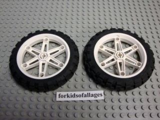 Lego Technic Motorcycle Wheel Lot 2 Wheels 81 6 x 15 Tires Mindstorms