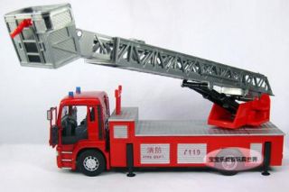 New 1 32 Man Fire Fighting Truck Alloy Diecast Model Car with Box Red