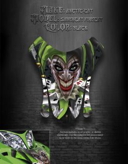 Arctic Cat F7 03 06 Black Hood Graphics Decals The Jesters Grin F5